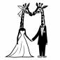 キリン キリン キリン,カップル,結婚,ウェディングドレス,タキシード,全身,イベント,記念,幸せ,嬉しいのシルエット素材