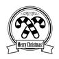 クリスマスラベル クリスマスラベル メリークリスマス,キャンディケイン,クリスマス,クリスマスイヴ,12月,冬,クリスマスイブ,イブ,英語,クリスマスシールのシルエット素材