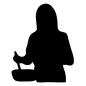料理する女性 料理する女性 人物,人,人間,女性,女,台所,キッチン,料理,調理,クッキングのシルエット素材