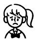 女の子 女の子 女の子,への字口,学生,制服,不機嫌,リボン,上半身,正面,人,人物のシルエット素材