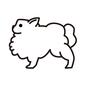 犬 犬 もこもこ,ふさふさ,立ち耳,ペット,飼い犬,愛犬,イヌ,いぬ,生物,生き物のシルエット素材