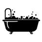 お風呂 バブルバス,バス,バスタブ,浴槽,泡,シャボン玉,蛇口,お湯,脚付き,おもちゃのシルエット素材