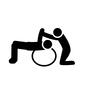 トレーナー トレーナー ピクトグラム,人,人物,運動,2人,トレーニング,トレーナー,パーソナルトレーニング,バランスボール,ストレッチのシルエット素材