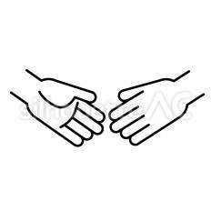 タイアップ タイアップ,握手,手のシルエット素材