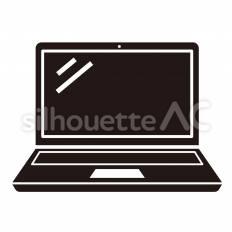 基本　ラップトップ ラップトップ,パソコン,ノートpcのシルエット素材