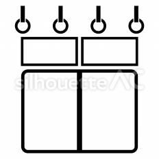 車内まど上広告 車内,まど上,窓のシルエット素材