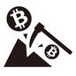 採掘 採掘 マイニング,ツルハシ,ビットコイン,採掘,仮想通貨,仮想,通貨,仮想マネー,電子マネー,ネットマネーのシルエット素材