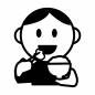 ご飯を食べる男性 ご飯,お茶碗,箸,和食,食器,持つ,長袖,食事,食卓,食べるのシルエット素材