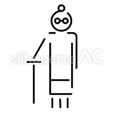 おばあちゃん ピクトグラム,ピクトサイン,アイコンのシルエット素材