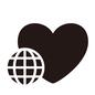 地球とハート 地球とハート 地球,世界,地球儀,世界中,ハート,ハートマーク,愛,ラブ,思いやり,大切のシルエット素材