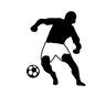 サッカー選手 サッカー選手 サッカー選手,人,人物,サッカーボール,かわす,球技,スポーツ,サッカー,全身,フェイントのシルエット素材