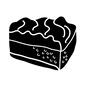 スイーツ スイーツ お菓子,ケーキ,断面,カット,断面図,クリーム,チョコケーキ,チョコレートケーキ,おやつ,食べ物のシルエット素材