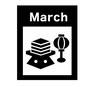3月 3月 日本の行事,3月,March,ポスター,ぼんぼり,雪洞,菱餅,ひしもち,ひし餅,雛祭りのシルエット素材