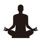 ヨガ ヨガ,ヨガのポーズ,ポーズ,座る,正面,座法,安楽座,スカアーサナ,あぐら,胡座のシルエット素材