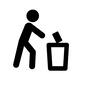 ゴミ箱 リサイクル,ゴミ箱,捨てる,空き缶,空缶,ポイ捨て禁止,ごみ箱,人物,人,ピクトグラムのシルエット素材
