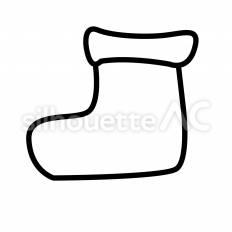 靴下　白抜き 靴下,飾り,シンプルのシルエット素材