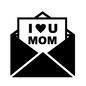 メッセージカード メッセージカード 手紙,メッセージカード,カード,封筒,mom,気持ち,開封,開く,取り出す,母の日のシルエット素材