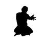 座禅 胡坐,胡坐をかく,座禅,ダンス,動作,動き,人物,男性,全身,モデルのシルエット素材