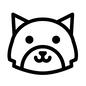 犬 犬 犬,いぬ,イヌ,正面,立ち耳,かわいい,癒し,デフォルメ,アップ,顔のシルエット素材