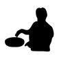 料理する男性 料理する男性 人物,人,人間,男性,男,台所,キッチン,料理,調理,クッキングのシルエット素材