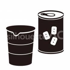 保存食 缶詰,保存食,食品のシルエット素材