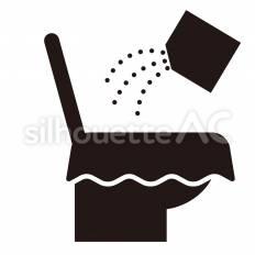 簡易トイレ 簡易トイレ,便器,袋のシルエット素材