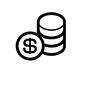 ドル ドル ドル,アメリカ,マーク,硬貨,コイン,お金,マネー,金銭,外貨のシルエット素材