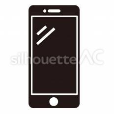 基本　スマートフォン スマートフォン,画面,端末のシルエット素材