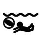海水浴 海水浴,人,人物,ピクトグラム,ビーチボール,波,夏,スポーツ,マリンスポーツ,サマースポーツのシルエット素材