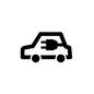 電気自動車 電気自動車,コンセント,電気,充電,乗り物,車,自動車,1台,ドライブ,横向きのシルエット素材