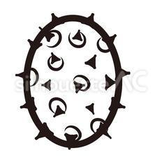 キワノ キワノ,ツノメロン,ツノニガウリのシルエット素材