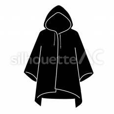 ポンチョ ポンチョ,雨具,防水のシルエット素材