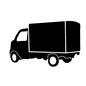 配送車 配送車 車,配送車,乗り物,トラック,宅配,配達,仕事,配送,荷物,運ぶのシルエット素材