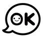 OK OK OK,大丈夫,オッケー,オーケー,いいよ,吹き出し,顔,笑顔,にっこり,アルファベットのシルエット素材