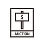 オークション オークション オークション,落札,競売,競り,入札,ドル,ドルマーク,ミュージアム,骨董品,美術品のシルエット素材