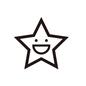 星 星 星,スター,星型,顔,星マーク,目,口,笑う,笑顔,ゆるキャラのシルエット素材