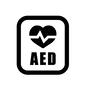 AED AED,救命,救命道具,緊急,応急手当,応急処置,救命活動,延命,手当て,救命救急のシルエット素材