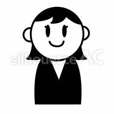 スーツ姿の女性 ビジネス,スーツ,会社員のシルエット素材