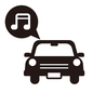 ドライブ ドライブ ドライブ,カーオーディオ,車,カー,自動車,音楽,ミュージック,サウンド,吹き出し,音符のシルエット素材