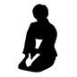正座する女性 正座する女性 茶道,和服,着物,座る,正座,人物,人,ポーズ,女,女性のシルエット素材