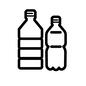 ペットボトル ペットボトル ペットボトル,ボトル,2本,空きボトル,容器,飲料,ドリンク,リサイクル,不用品,廃棄物のシルエット素材