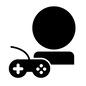 ゲーム ゲーム ピクトグラム,ゲーム,テレビゲーム,小学生,ゲーム機,ゲームリモコン,遊ぶ,室内遊び,ゲームコントローラー,上半身のシルエット素材