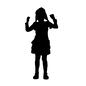 少女 少女 人,人物,人間,子ども,子,子供,全身,幼い,少女,女の子のシルエット素材