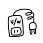 変圧器 変圧器,旅行用変圧器,コンセント,電気コンセント,V,W,アルファベット,トラベルアダプタ,変換アダプタ,海外旅行のシルエット素材