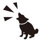犬の騒音 犬の騒音 犬の騒音,犬,ペット,番犬,吠える,首輪,うるさい,近隣トラブル,ペットトラブル,迷惑のシルエット素材