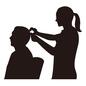 ヘアカット ヘアカット,美容師,理容師,男性,女性,美容室,理容室,理髪店,スタイリングチェア,美容のシルエット素材