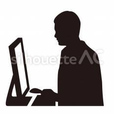 願書提出　オンライン パソコン,願書,机のシルエット素材