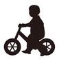 急ぐ人 急ぐ人 急ぐ人,急ぐ,子供,幼児,男の子,ストライダー,乗り物,玩具,おもちゃ,またがるのシルエット素材