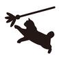 猫 猫 猫,ねこ,ネコ,じゃれる,猫じゃらし,玩具,横向き,ジャンプ,ペットグッズ,1匹のシルエット素材