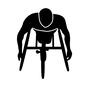 競技用車いす 競技用車いす,レーサー,陸上,陸上競技,人物,人,1人,パラスポーツ,パラリンピック,障がい者スポーツのシルエット素材